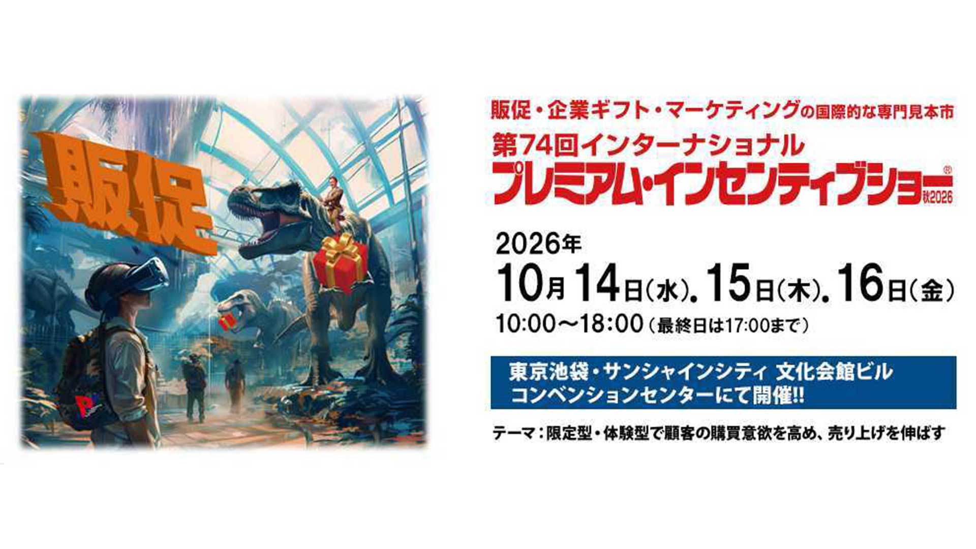 第74回インターナショナル プレミアム・インセンティブショー秋2026のイベント情報が載っている画像